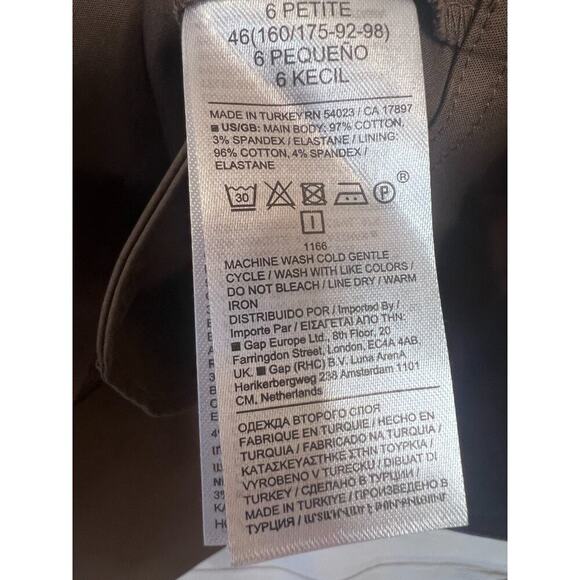 Banana Republic Dress Brown Cut Outs Size 6p Fit Flare Chic - Picture 3 of 8